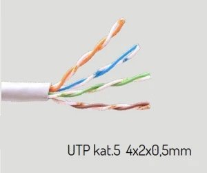 UTP KAT5E 100M Przewód U/UTP kat. 5e 4x2x0,5mm (krążek 100m)