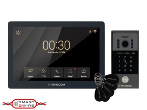 RM-T203HD BLACK/RC-212HD-CK Wideodomofon 10" głośnomówiący Smart HD z kamerą natynkową szerokokątna z klawiaturą numeryczną i czytnikiem RFID