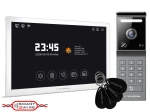 RM-T205HD2 WHITE/RC-215HD2-CK Wideodomofon 10" głośnomówiący Smart HD z kamerą natynkową szerokokątna z klawiaturą numeryczną i czytnikiem RFID